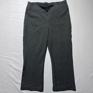 Kit and Ace Pants‎ Womens 8 Gray Flare Pull On Stretch Dress Comfy Charcoal